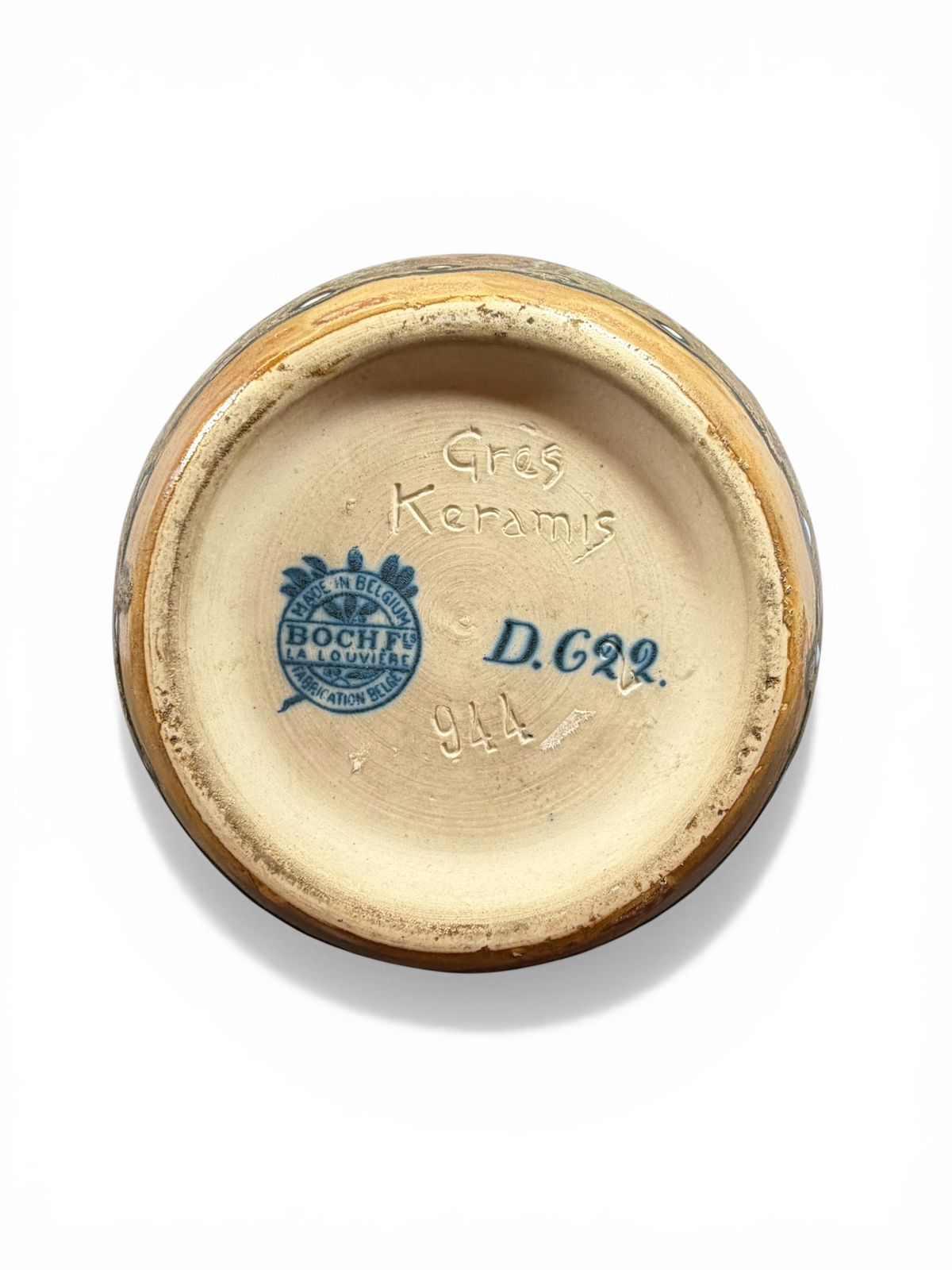 Vaso Art Déco com decoração floral estilizada