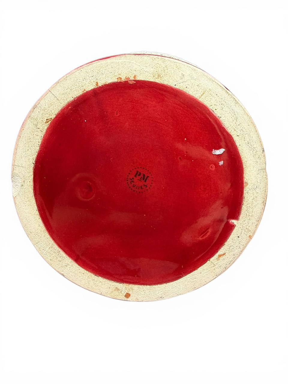 Par de vasos Art Déco em cerâmica vidrada