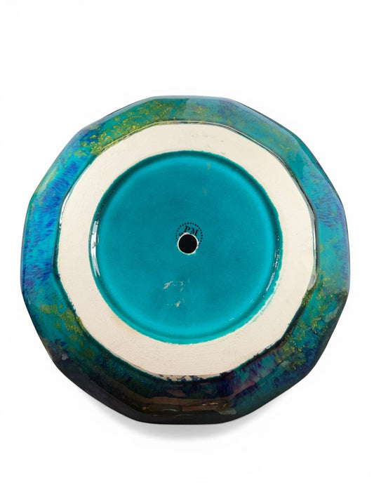 Paul Milet / PM Sèvres — Grande vaso policromático azul e turquesa, 28 cm — vista 2