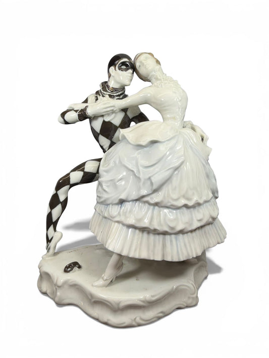 Escultura “Maskerade” — Arlequim e Colombina