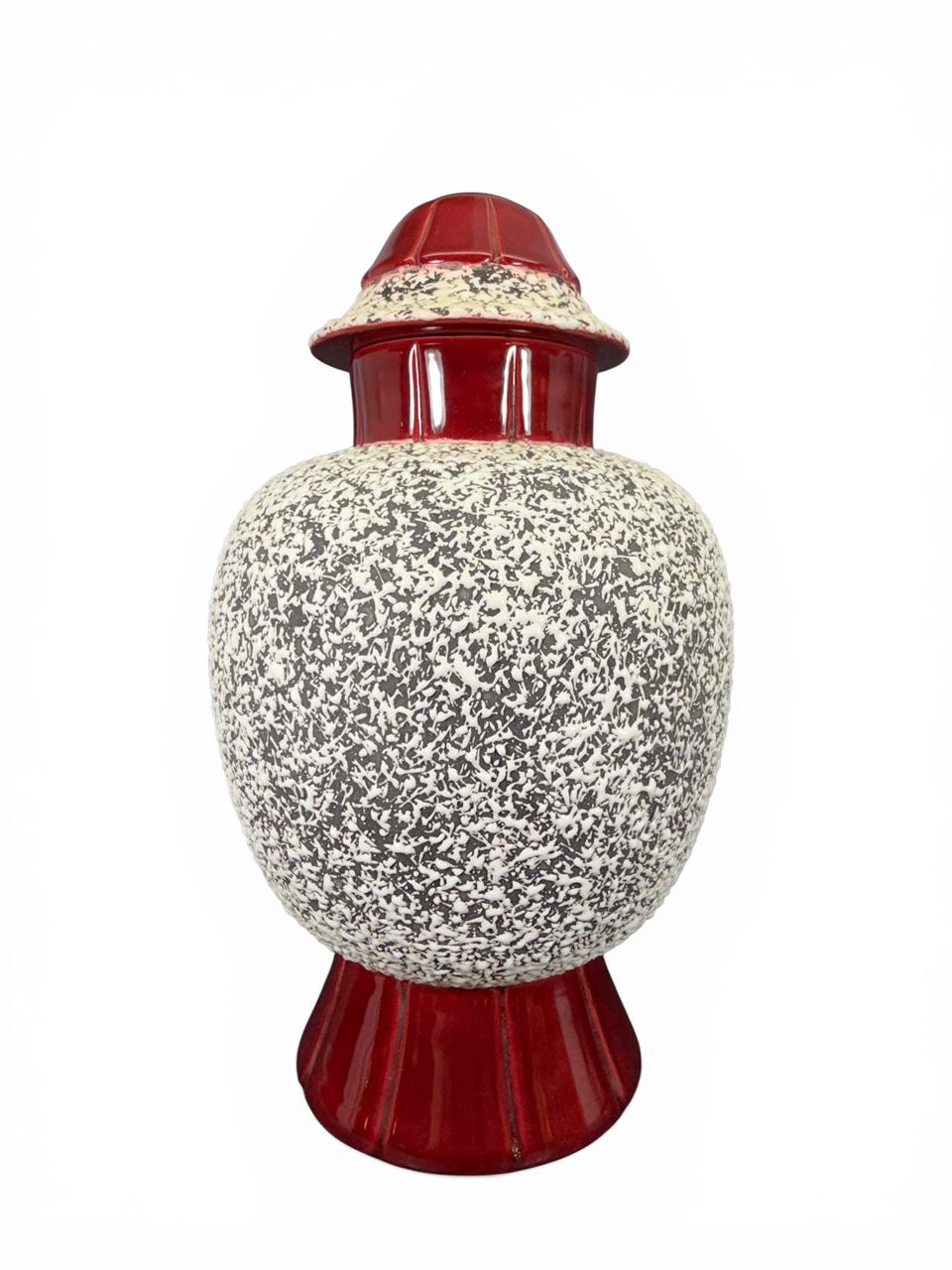 Par de vasos Art Déco em cerâmica vidrada