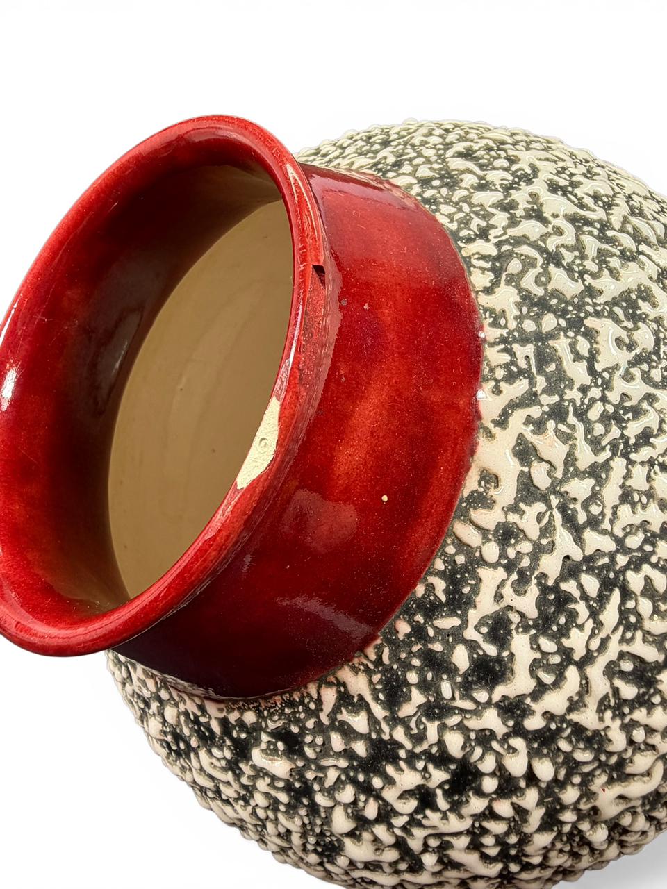 Vaso Art Déco em cerâmica vidrada