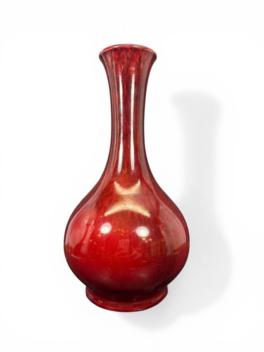 Vaso Art Déco em cerâmica esmaltada “Sang de Boeuf”