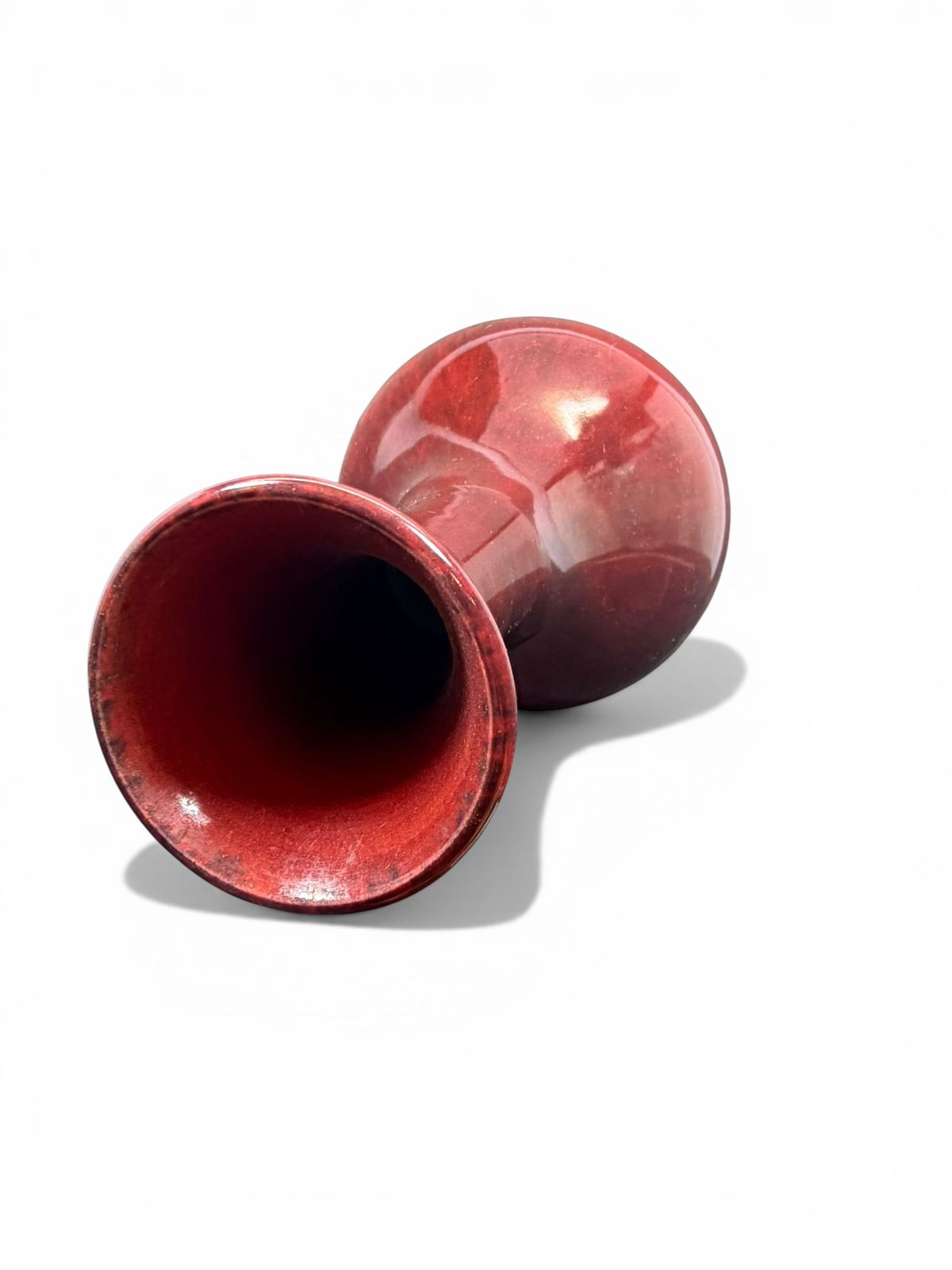 Vaso Art Déco em cerâmica esmaltada “Sang de Boeuf”