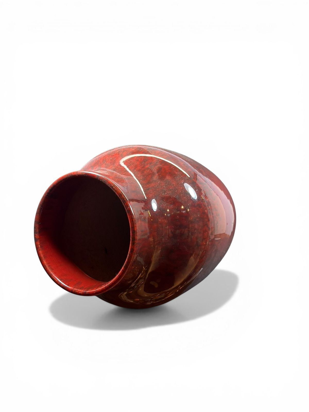 Grande vaso Art Déco em cerâmica esmaltada “Sang de Boeuf”