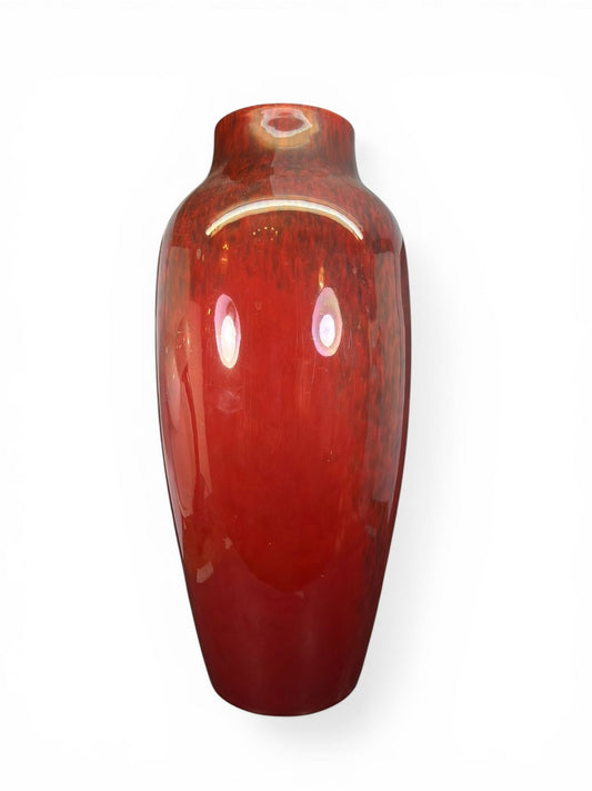 Grande vaso Art Déco em cerâmica esmaltada “Sang de Boeuf”