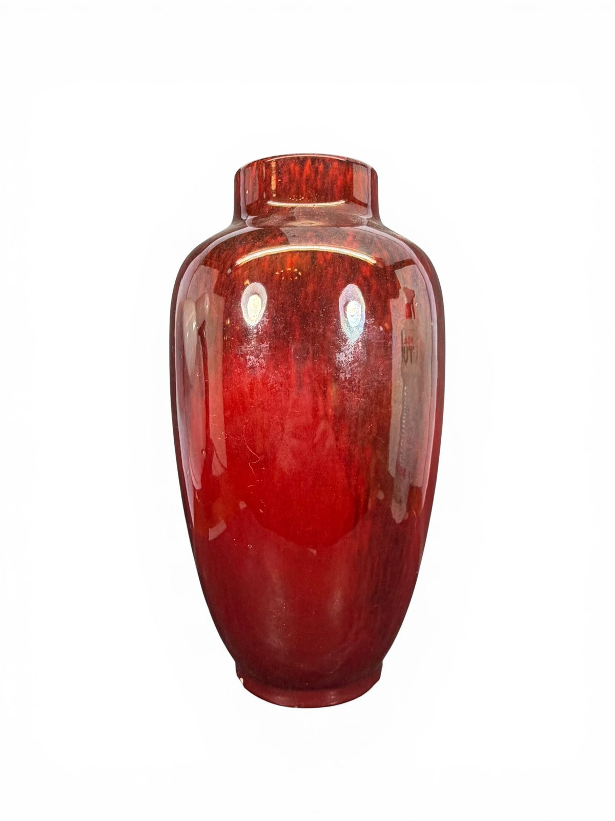 Vaso Art Déco em cerâmica esmaltada “Sang de Boeuf”