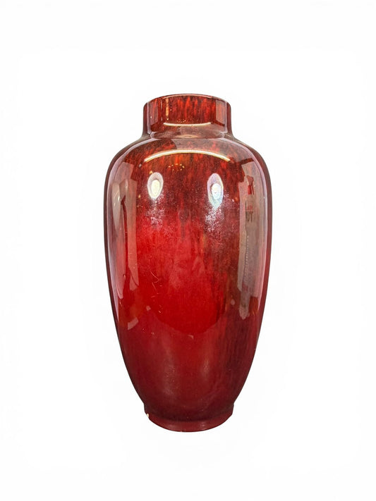 Vaso Art Déco em cerâmica esmaltada “Sang de Boeuf”