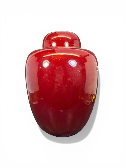 Vaso Art Déco em cerâmica esmaltada “Sang-de-Boeuf”