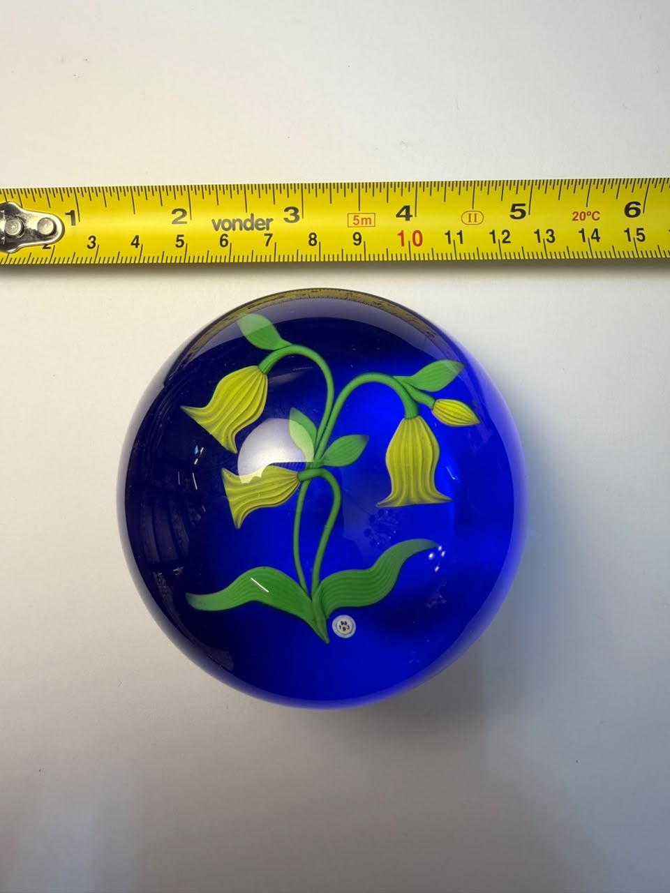 Baccarat — "Campanule Jaune sur Fond Bleu" Edição 57/175, 1983 — vista 6