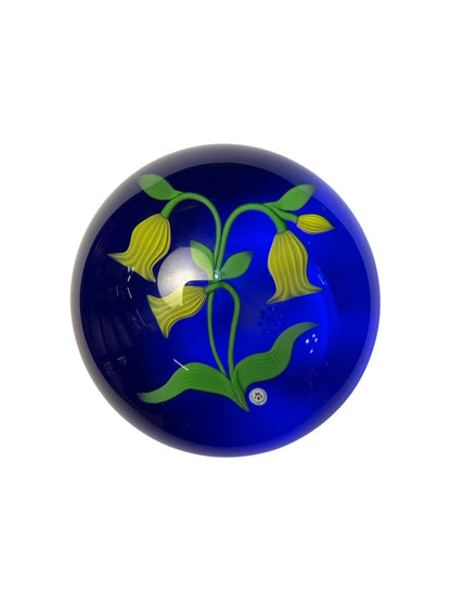 Baccarat — "Campanule Jaune sur Fond Bleu" Edição 57/175, 1983