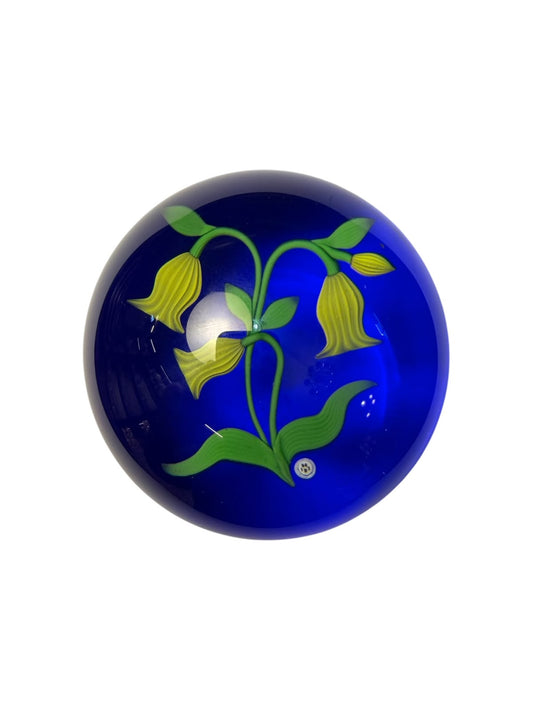 Baccarat — "Campanule Jaune sur Fond Bleu" Edição 57/175, 1983