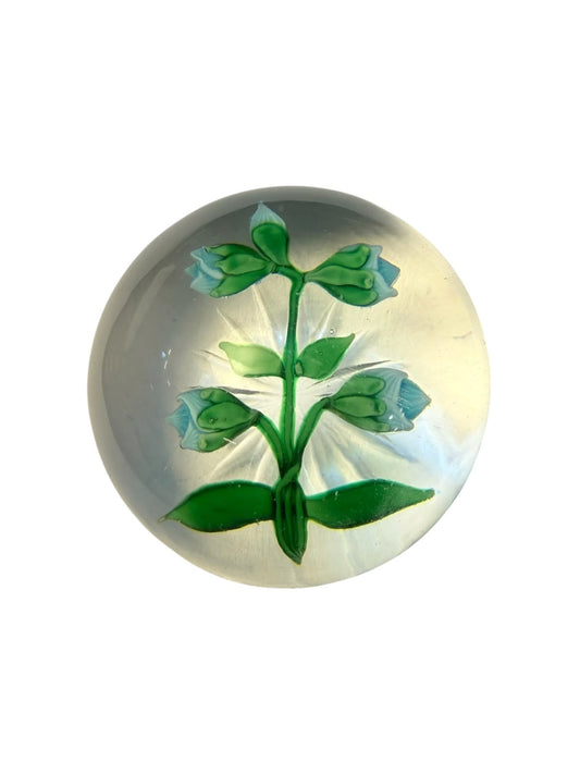 Peso de Papel Baccarat Clematis Azul, França, c. 1850